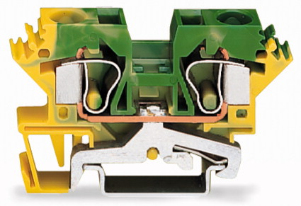 WAGO 284-607 sorkapocs, 10mm², zöld-sárga