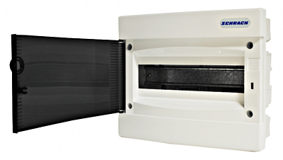 SCHRACK BK080001 Süllyesztett elosztó füstszínű ajtóval IP40 12KE