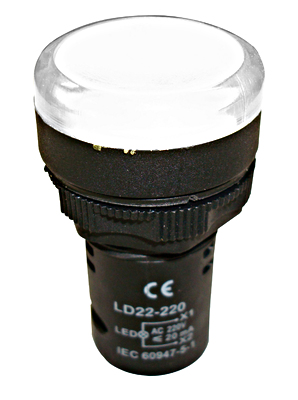 SCHRACK BZ501219ME LED-es jelzőlámpa fehér 230V AC
