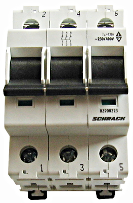 SCHRACK BZ900223 Sorbaép.  leválasztó kapcsoló 125A 3P 3KE