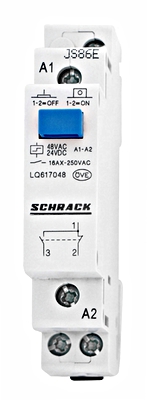 SCHRACK LQ617048 Sorbaépíthető impulzuskapcsoló, lv, 24VDC