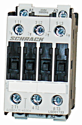 SCHRACK LSD01733 Mágneskapcsoló 7.5kW 3P 230VAC 7A AC3, 40A AC1